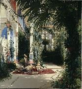 Carl Blechen The Interior of the Palm House on the Pfaueninsel Near Potsdam France oil painting artist